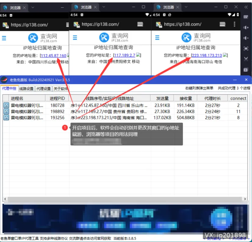 检测出口 IP 验证配置成功